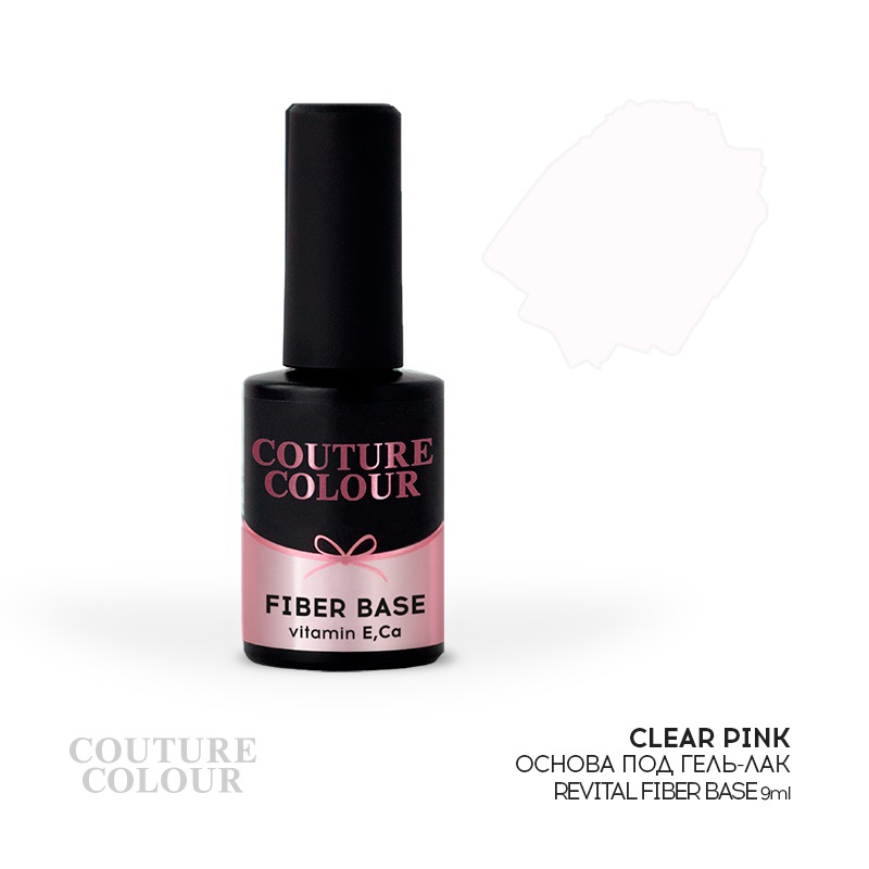 Прозрачно-розовая файбер база Couture Colour Revital Fiber Base Clear Pink 9 мл ()